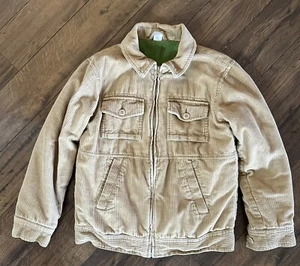 Talbot Kids Corduroy Puffer Fleece Lined Jacket Camel Color Youth Size 12 - Picture 1 of 10
