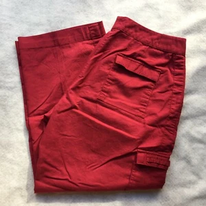Adidas Stretch Cropped Utility Golf Pants, Women's 6 (Red) - Picture 1 of 9