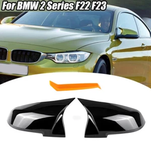 US Gloss Black Rearview Mirror Cover Caps For BMW F20 F21 F30 F32 F36 - Bild 1 von 12
