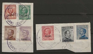 1912 Isole dell'Egeo (Carchi) - Serie ordinaria soprastampa KARKI su frammenti - Picture 1 of 1