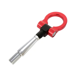 Gancho de remolque JDM ROJO plegable frontal/trasero estilo atornillado para Lancer Evo X 10 MR - Imagen 1 de 5