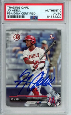 2017 Bowman 1st Bowman Jo Adell #BDC-95 PSA DNA Auto Authentic - Image 1 of 2
