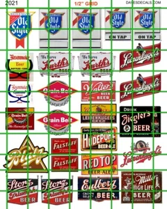 2021 DAVE'S DECALS HO OLD STYLE BLATZ GRAIN BELT MIXED BEER SIGN MOSTLY MIDWEST - Picture 1 of 3