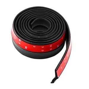 Universal Car Front Bumper Spoiler Rubber Sticker Lip Splitter Body Skirt Black - Picture 1 of 8