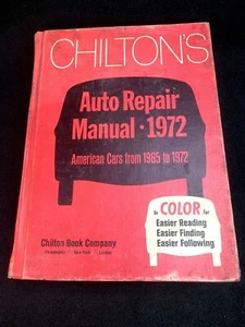 Hardcover Chilton's 1965-1972 Auto Repair Manual for American Cars - #5646 - Picture 1 of 8