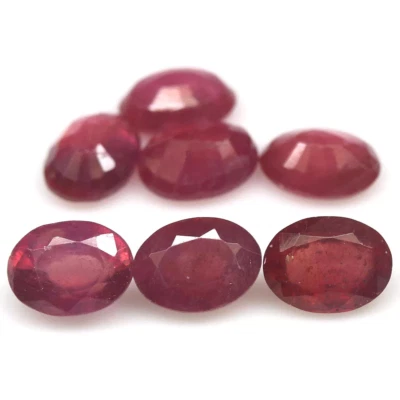 Shola Real 6 X 8 Mm 1 Piece Natural Red Pink Ruby Approx. 1.7 Ct From Madagascar - Image 1 of 2