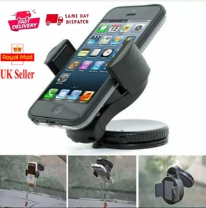 360 In Car Mobile Phone Holder Universal Mount Stand Windscreen Dashboard - Picture 1 of 9