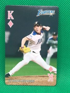 NAOKI MIYANISHI Hokkaido Nippon Ham Fighters playing card Japan Baseball