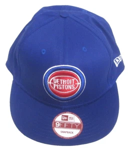 NBA Detroit Pistons Blue Structured Snapback Hat By New Era - Picture 1 of 4