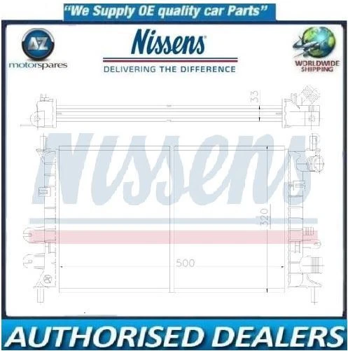 PARA FORD ESCORT + ORION 1990-1999 1.1 1.3 EFI NISSENS RADIADOR REFRIGERACIÓN 1106768 Foto 1 de 1