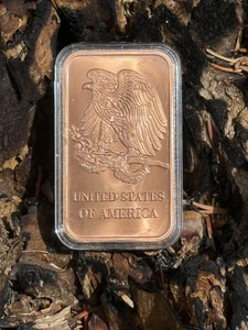 5x 1 oz .999 Copper Bullion Bars – Liberty Eagle Ingot Lot – Encapsulated - Picture 1 of 8