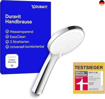 Duravit Universal Duschkopf, Duschbrause mit 3 Strahlarten (Rain, Intense Rain, - Bild 1 von 4
