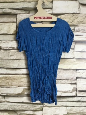 cocon.commerz PRIVATSACHEN KLEIDEN Shirt aus CRASH WÄSCHESEIDE in blau Größe 1 - Bild 1 von 4