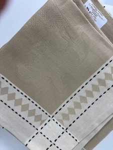 Le Jacquard Français "Manege" Napkin Sand 22"x22" Cotton, France - Picture 1 of 6