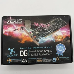 ASUS Xonar DG Headphone Amp & PCI Sound Card 5.1 Open Box Untested - Afbeelding 1 van 6