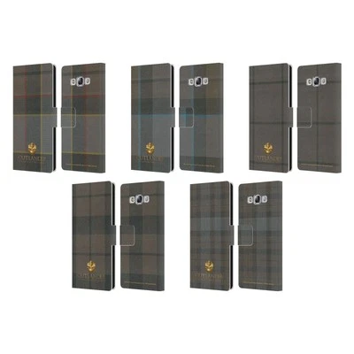 OFFICIAL OUTLANDER TARTANS LEATHER BOOK WALLET CASE COVER FOR SAMSUNG PHONES 3 - Image 1 of 4