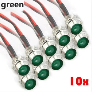 8mm LED Indicator Light Boat Bulb Car DC 12V Lamp Dash Panel Truck - Picture 1 of 8