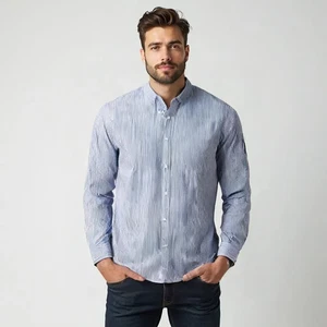 J Crew Men's Striped Long Sleeve Button Down Shirt Size 2XL - Picture 1 of 8