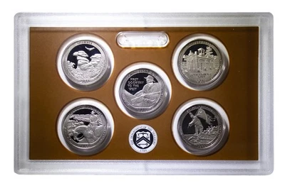 2016 Proof Quarter Parks (ATB) Set Gem DCAM (Clad) - No Box or COA - 5 Coins - Image 1 of 3