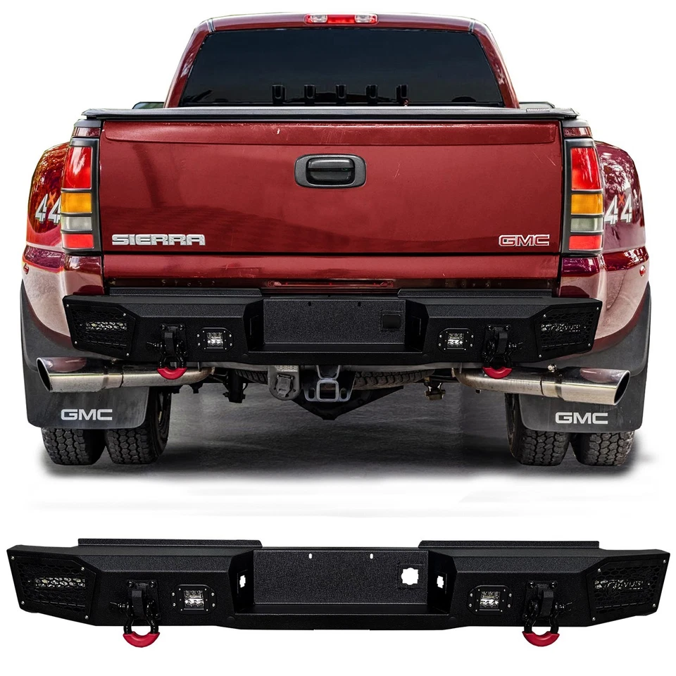 Vijay Fit 1999-2006 GMC Sierra 2500hd/3500 Steel Rear Bumper w/LED Light - Imagem 1 de 4