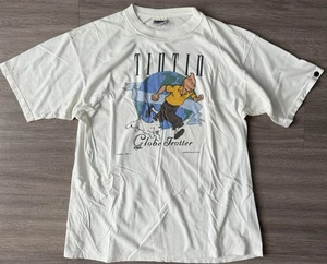 Vintage 1994 Tin Tin T Shirt Cartoon Comics White XL Size - Picture 1 of 6