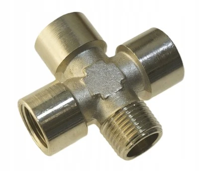 Raccord pneumatique quadruple laiton nickelé EZ/03/026/012 G 1/2 R 1/2 - Photo 1/4