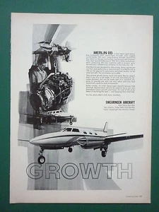 7/1969 PUB SWEARINGEN AIRCRAFT SAN ANTONIO TEXAS AVION MERLIN IIB ORIGINAL AD - Picture 1 of 1