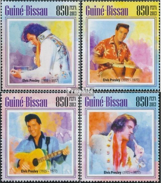 Sellos Guinea-Bissau 2013 Mi 6905-6908 (completos. edición) MNH 2013 Elvis Presley Foto 1 de 1