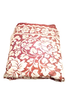 Coppia Pannelli Tenda Tascabile Asta Borgogna/Bianco Pizzo con Rose 54'' L X 80'' L EUC - Foto 1 di 6