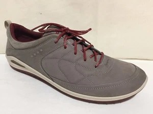 ECCO BIOM YAK GRAY NUBUCK SPIKELESS GOLF SHOES WOMENS SZ 41 - Picture 1 of 12