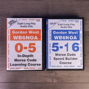 Gordon West Morse Code Speed Builder 0-5 & 5-16 - zestaw 16 płyt CD - Zdjęcie 1 z 4