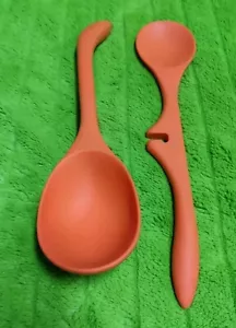 Rachael Ray 2 Piece Lazy Spoon & Ladle Set Orange - Picture 1 of 3