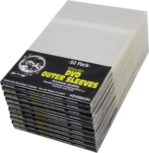 (500) DVD Outer Sleeves RESEALABLE 14mm ARCHIVAL Case Box Bags Covers THICK 2mil - Bild 1 von 6