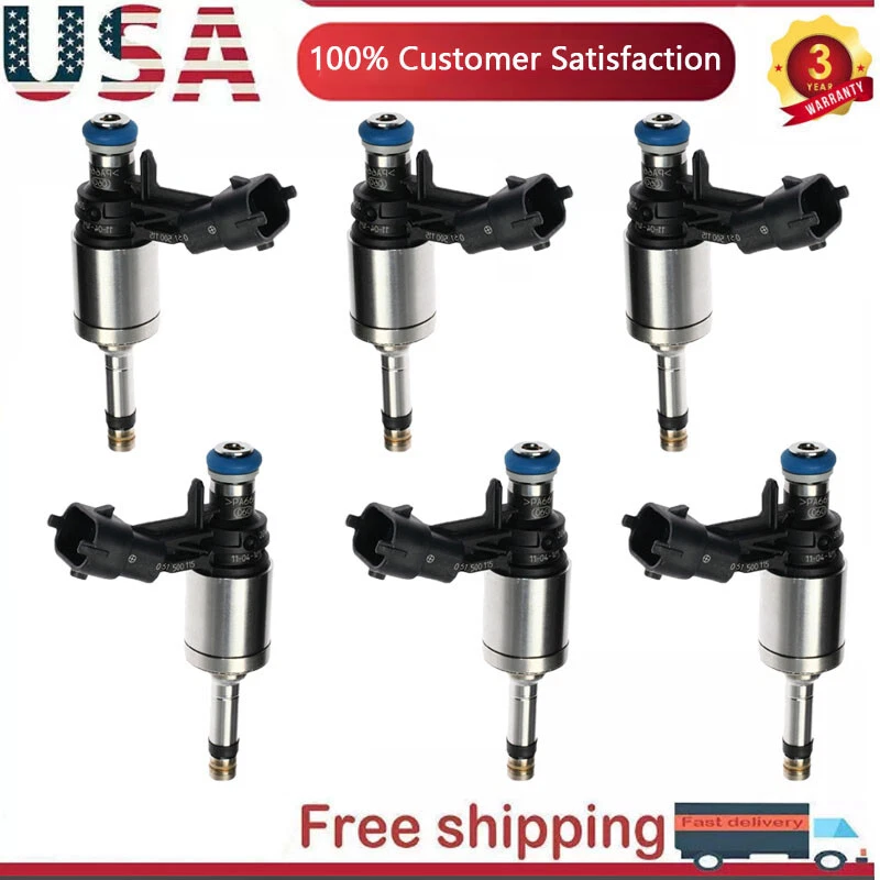 Inyector de combustible 6 piezas FJ1117 para Ford Taurus 2011-17 3,5 L y Lincoln MKT turboalimentado Foto 1 de 4