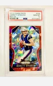 JARRETT STIDHAM RC PSA 10 Cracked RED ICE Panini Prizm📈#308 Broncos 2019 - Picture 1 of 1
