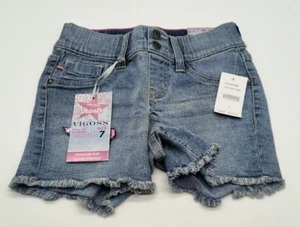 Pantalones cortos de jean súper elásticos de tiro regular Vigoss para niñas talla 7 - Imagen 1 de 9