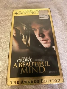 A Beautiful Mind New Sealed VHS Cassette Tape Russell Crowe - Picture 1 of 6