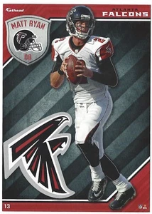 MATT RYAN FATHEAD TRADEABLES ATLANTA FALCONS BOSTON COLLEGE STICKER 2015 #13 - Picture 1 of 3