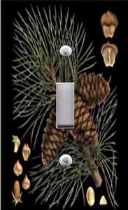 Light Switch Plate & Outlet Covers PINE CONE EVERGREEN CONIFERS - Picture 1 of 26