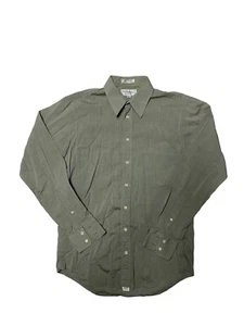 Vintage Burberry Shirt Mens 15 1/2 Medium Gray Cotton Long Sleeve Made USA - Picture 1 of 4