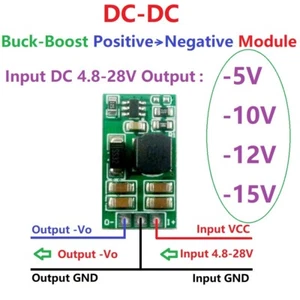 +5V-28V to -5V -10V -12V-15V  +/- Voltage DC DC Boost-Buck Converter OP ADC LCD - Picture 1 of 15