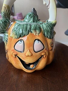 Vintage Fitz Floyd halloween ceramic jol teapot - Picture 1 of 10