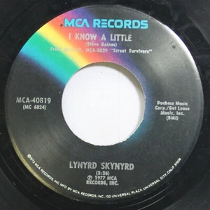 Rock 45 Lynyrd Skynyrd - I Know A Little / What'S Your Name On Mca Records - Picture 1 of 2
