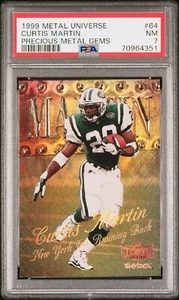 1999 SkyBox Metal Precious Metal Gems Curtis Martin SP Rare HOF 23/50 PSA 7 - Picture 1 of 4
