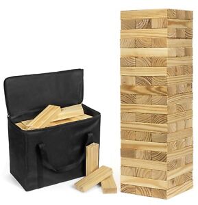 Premium Giant Toppling Tower with Carrying Case 54 Blocks