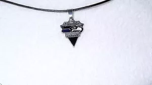 Seattle Seahawks NFL Football Team Sports Necklace Jewelry Pendant Leather - Picture 1 of 1