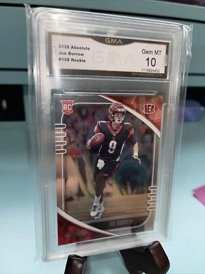2020 Joe Burrow Rookie Card Gma 10 Gem Absolute - Image 1 of 4