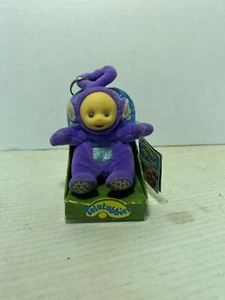 Vintage 1998 TELETUBBIES Plush Clip On Keychains Tinky Winky 6" Purple New  - Picture 1 of 3