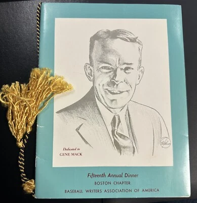 Jan 28 1954 Fifteenth Annual Baseball Writers Association America Dinner Program - Image 1 of 4