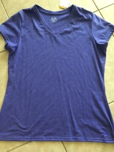 C9 BY CHAMPION WOMENS SHORT SLEEVE PURPLE ACTIVE T-SHIRT SIZE Large - Picture 1 of 4